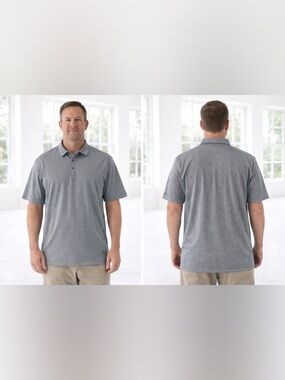 OGIO Men’s Heather Gray Short-Sleeve Polo XL- EUC